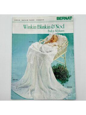 Bernat Winkin Blinkin & Nod Baby Afghans Crochet Pattern Booklet 258 Vintage 70s